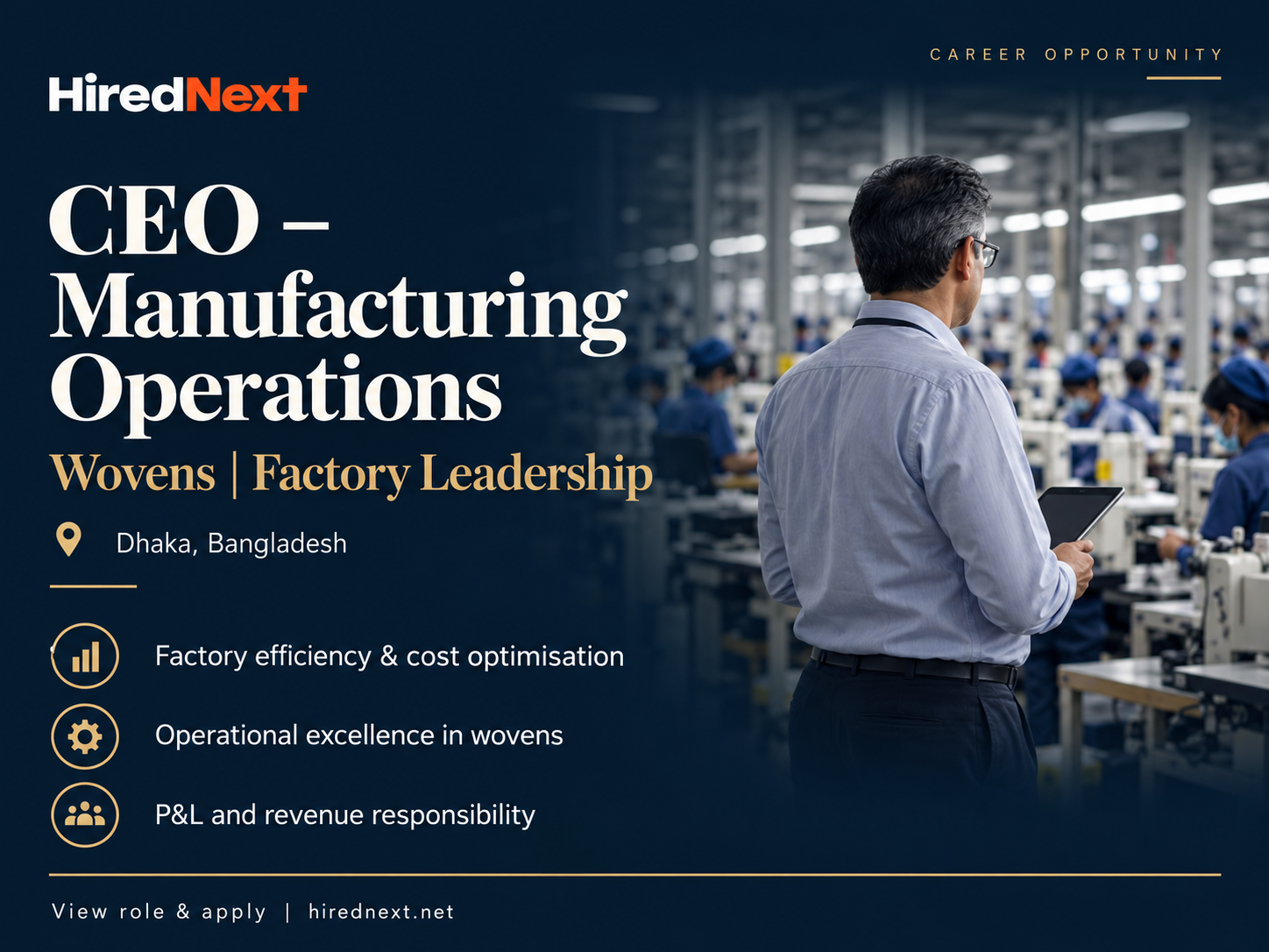 HiredNext CEO – Manufacturing Operations career opportunity