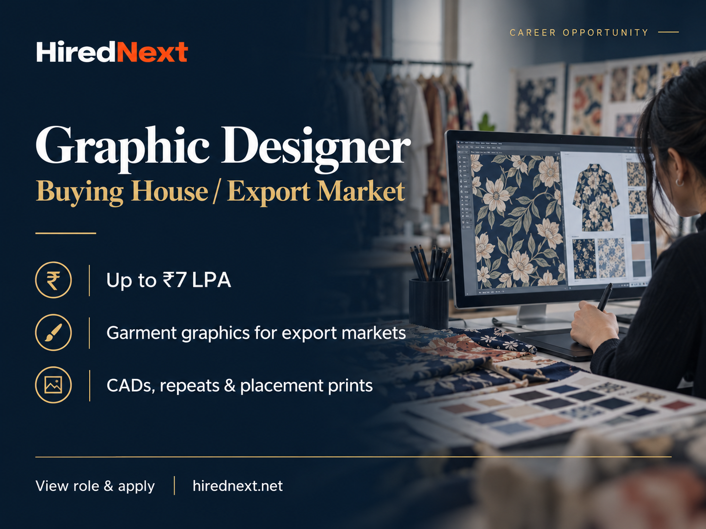 HiredNext Graphic Designer career opportunity