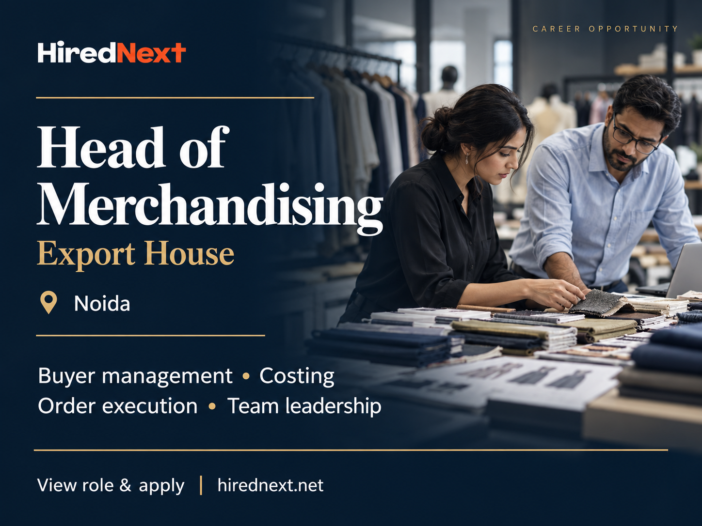 HiredNext Head of Merchandising career opportunity